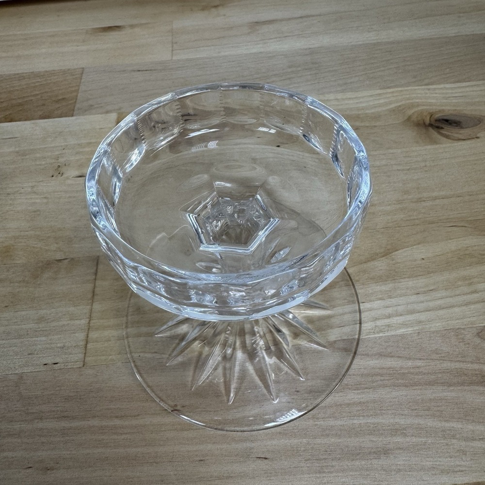 Rogaska GALLIA Cut Crystal Hurricane Candle Lamp Globe Floral Criss Cross 7.75" - Picture 2 of 10